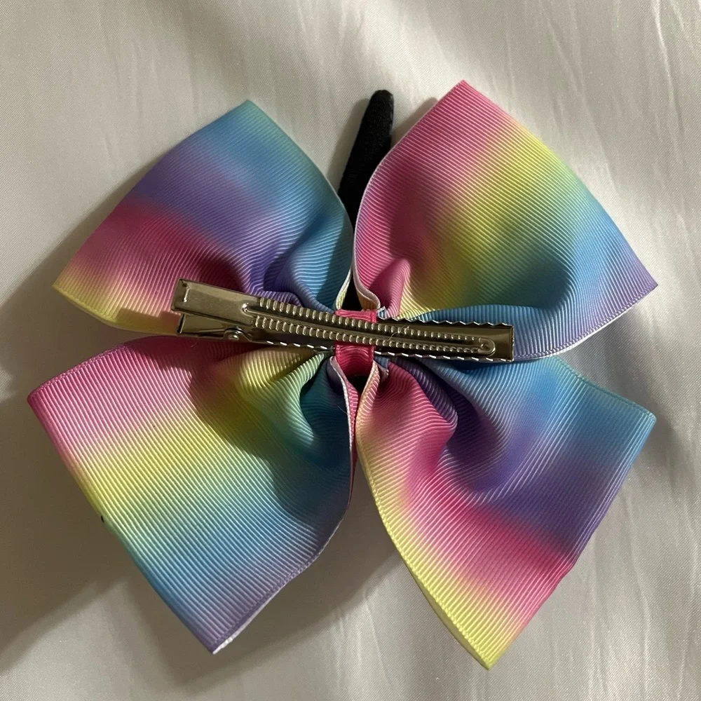 Colorful Girl Unicorn Hair Bow 6”inches